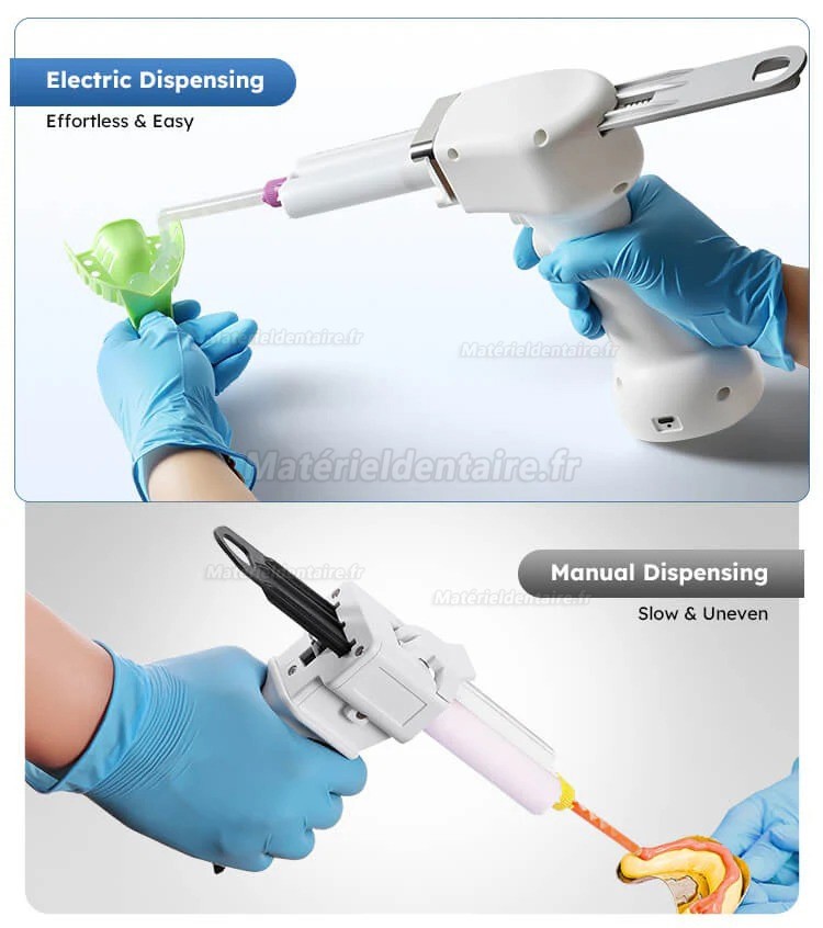 Pistolets distributeurs pour empreintes dentaires &eacute;lectrique portable 1:1/2:1 50 ml